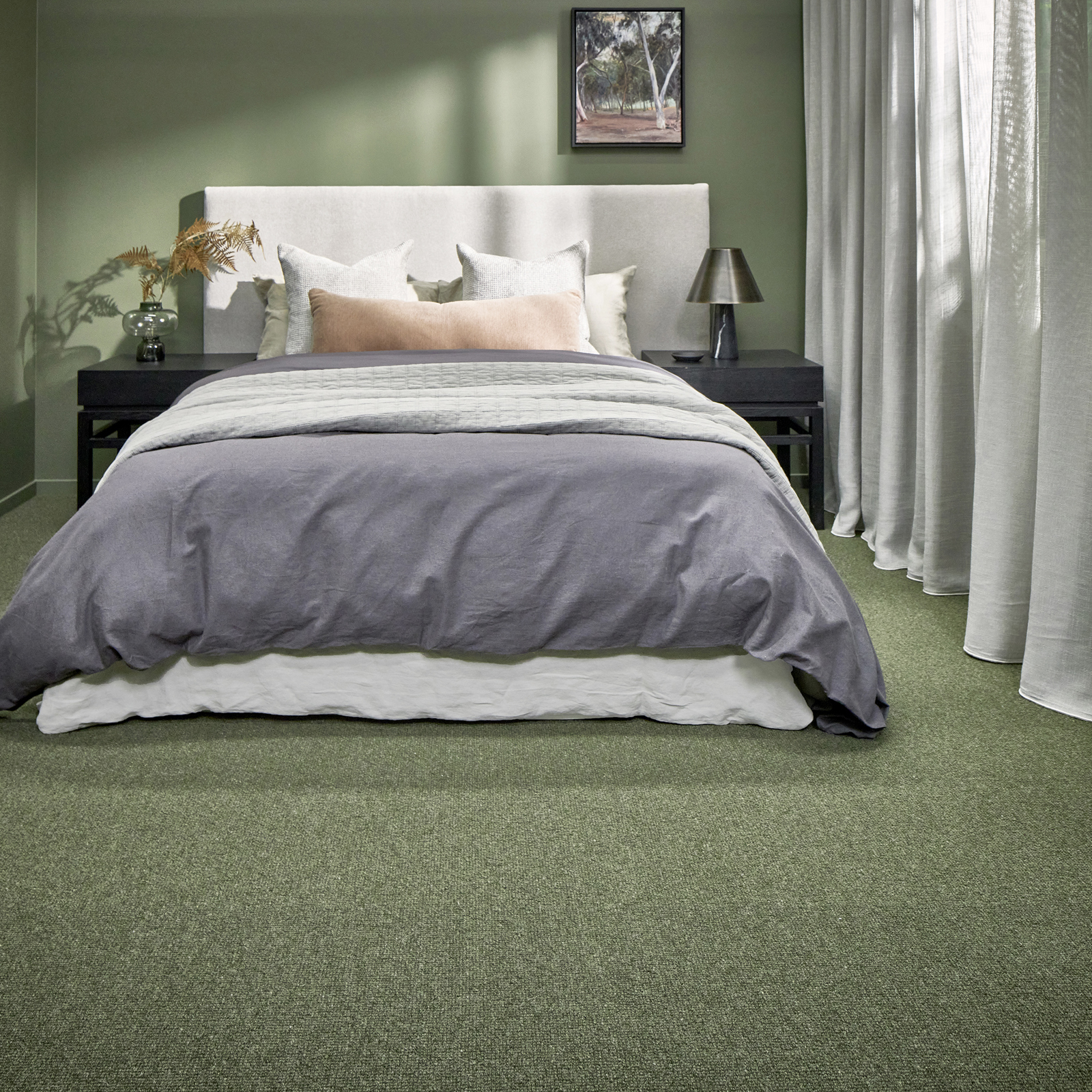 Bedroom with Carpet